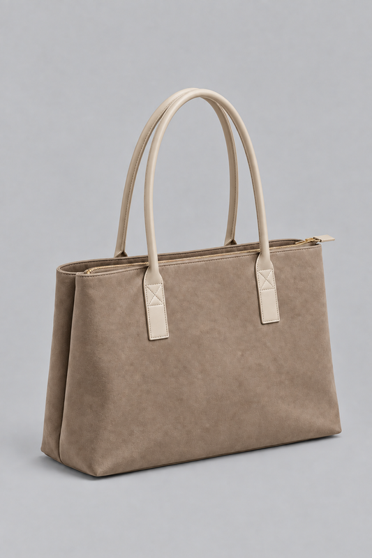 Katzey Süet School Tote Çanta Bej