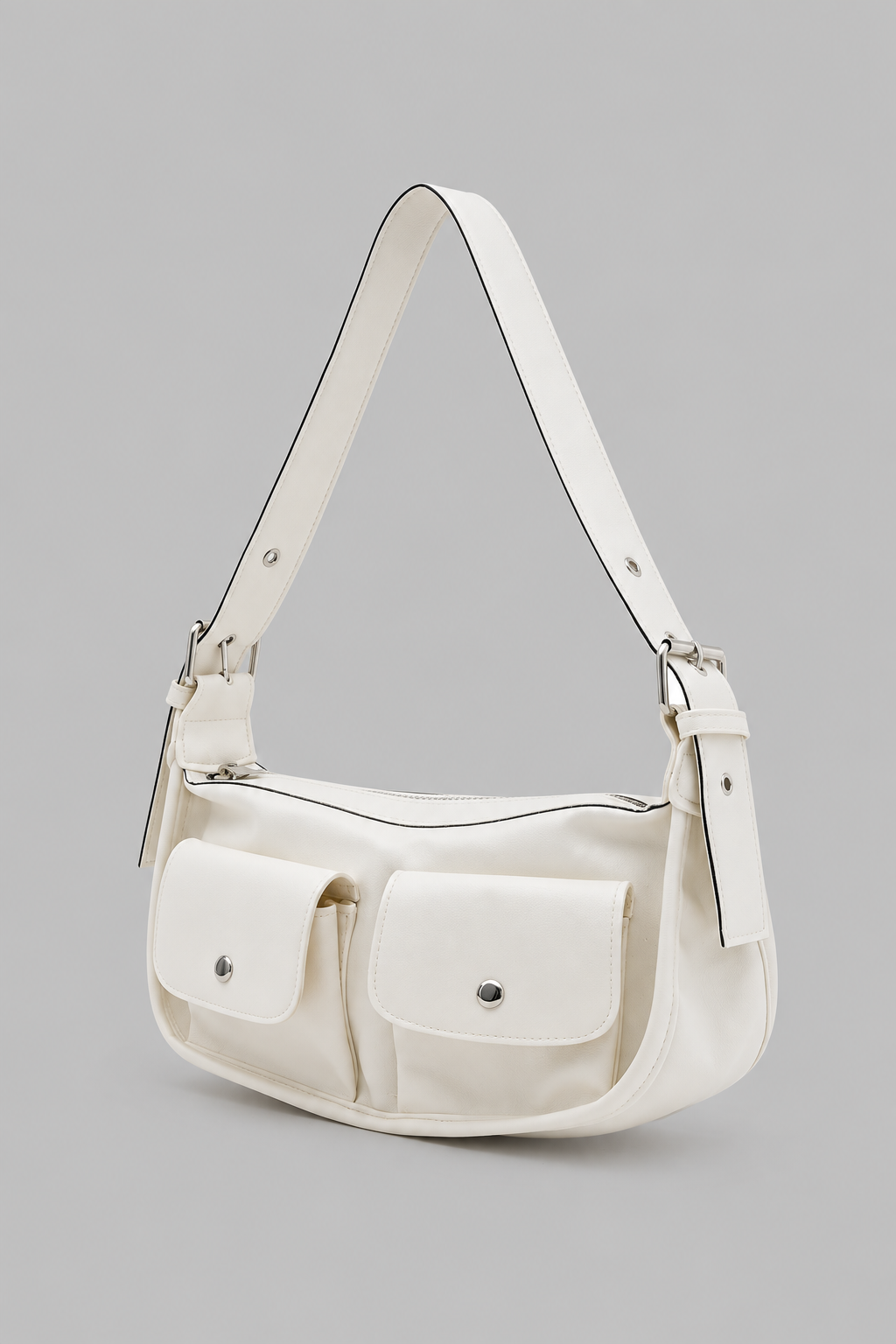 Sierra Vintage Baget Çanta Krem