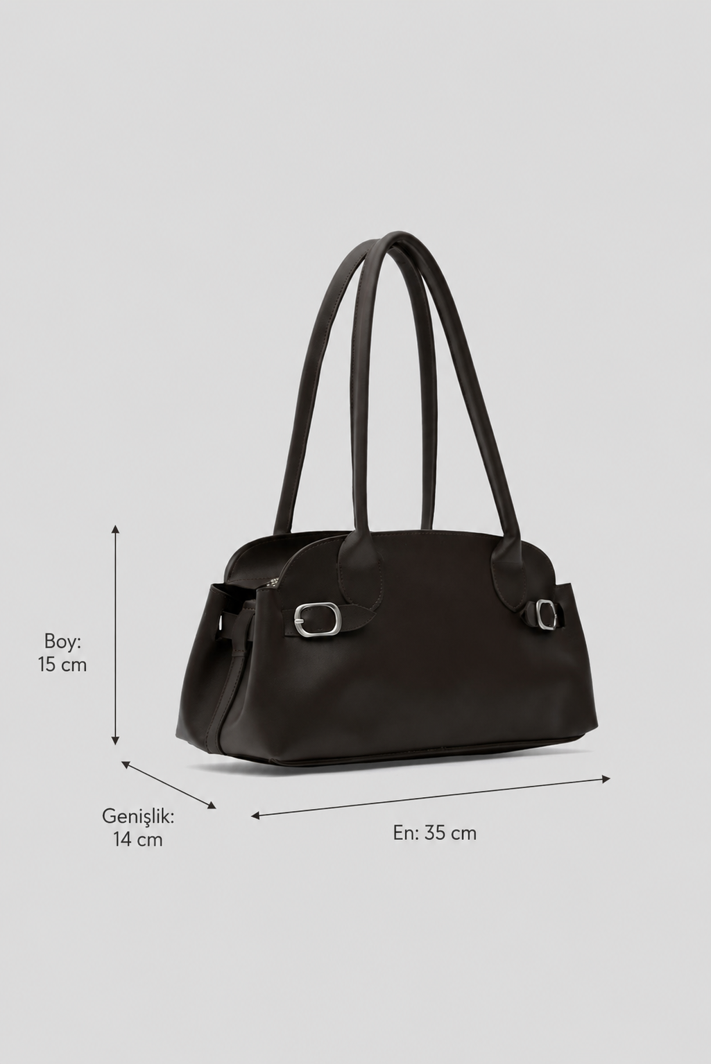 Vany Vintage Baget Çanta Kahve