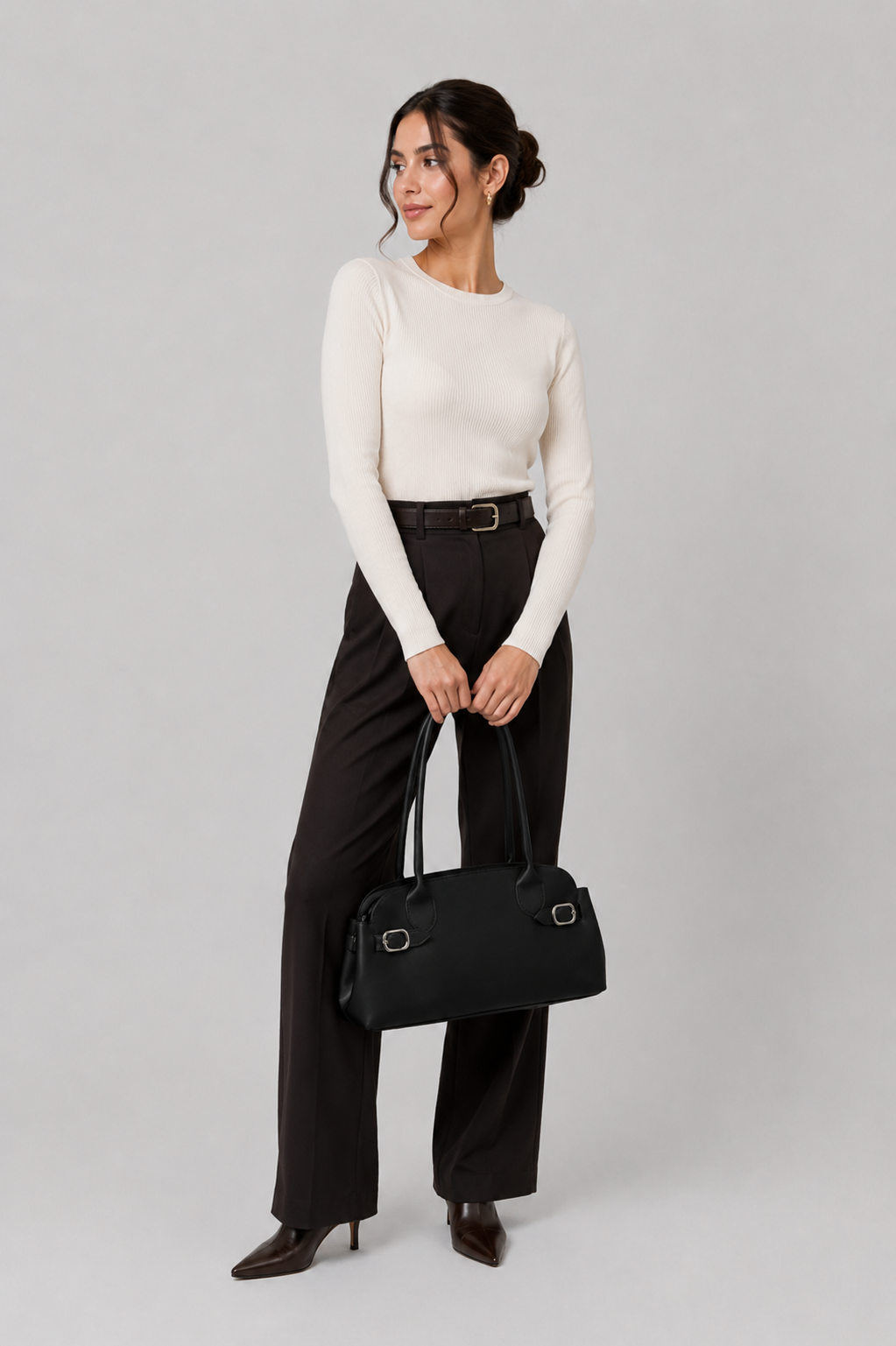 Vany Vintage Baget Çanta Siyah