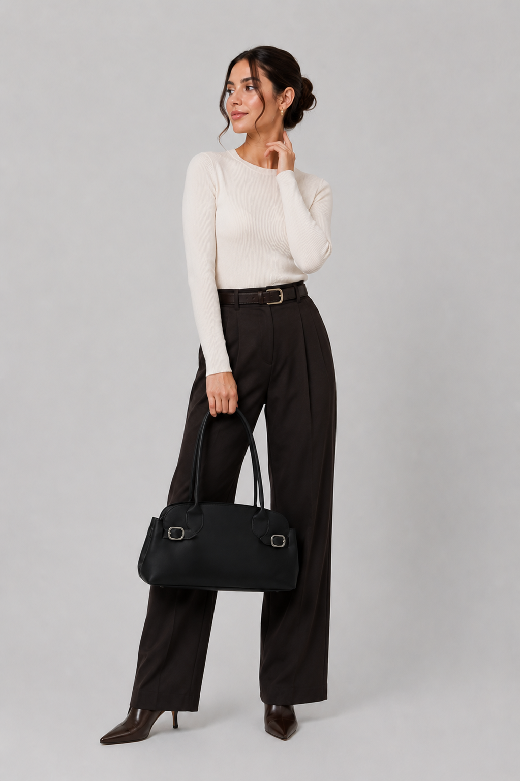 Vany Vintage Baget Çanta Siyah
