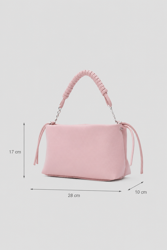 Bella Zincirli ve Püsküllü Çapraz Çanta Pembe