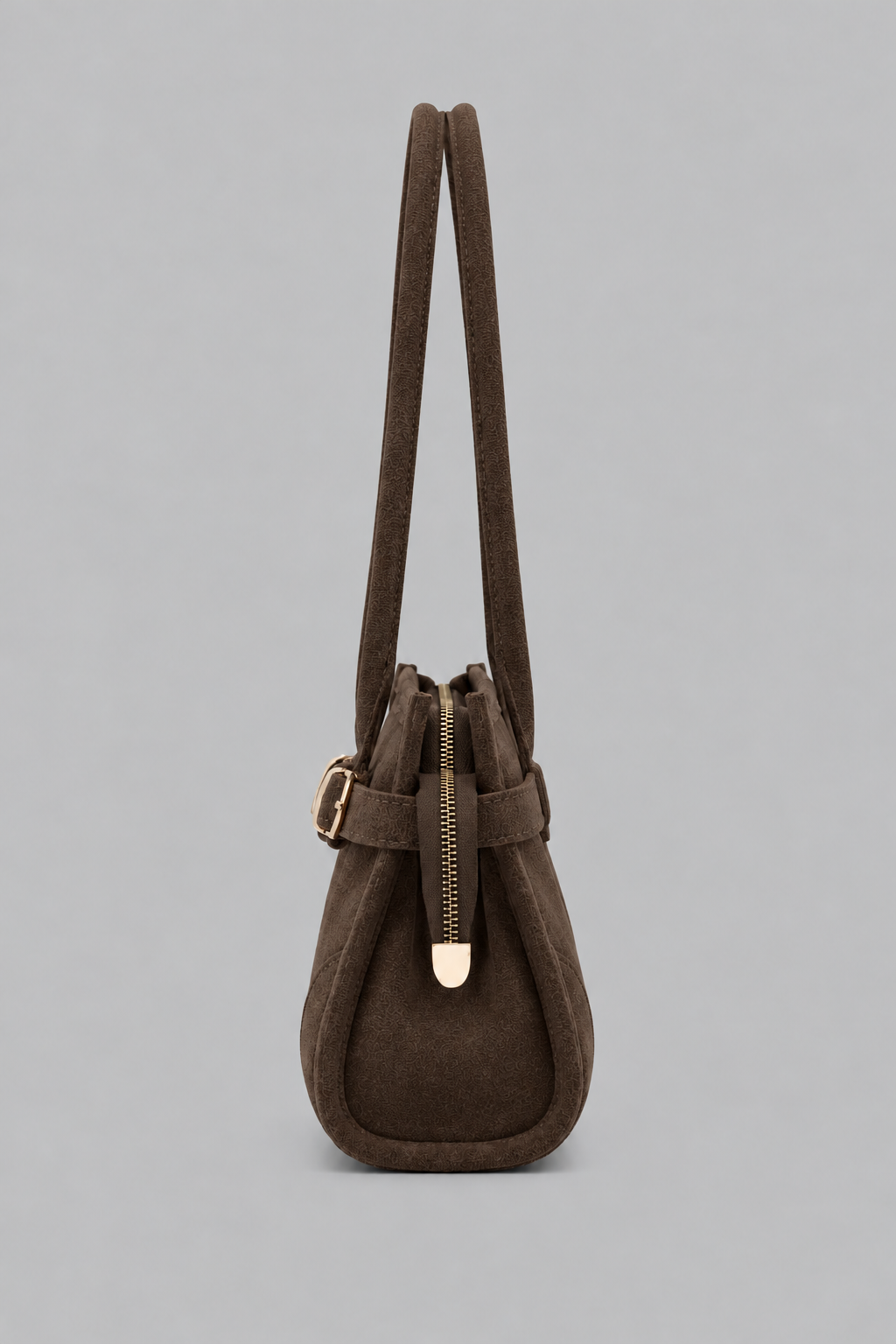 Any Süet Vintage Baget Çanta Kahve