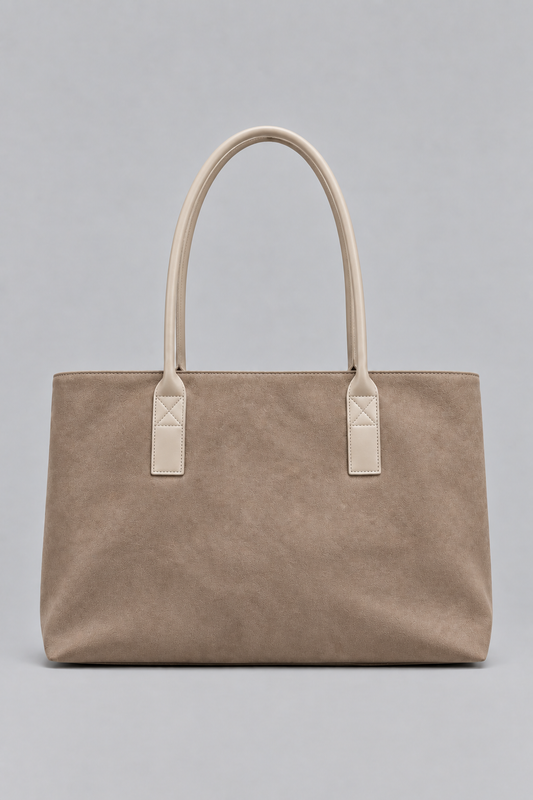 Katzey Süet School Tote Çanta Bej