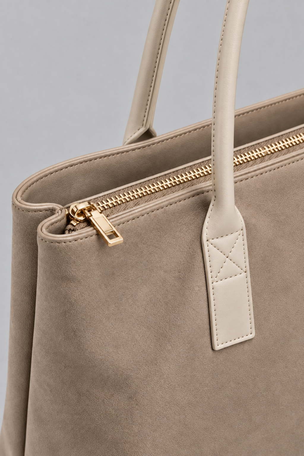 Katzey Süet School Tote Çanta Bej