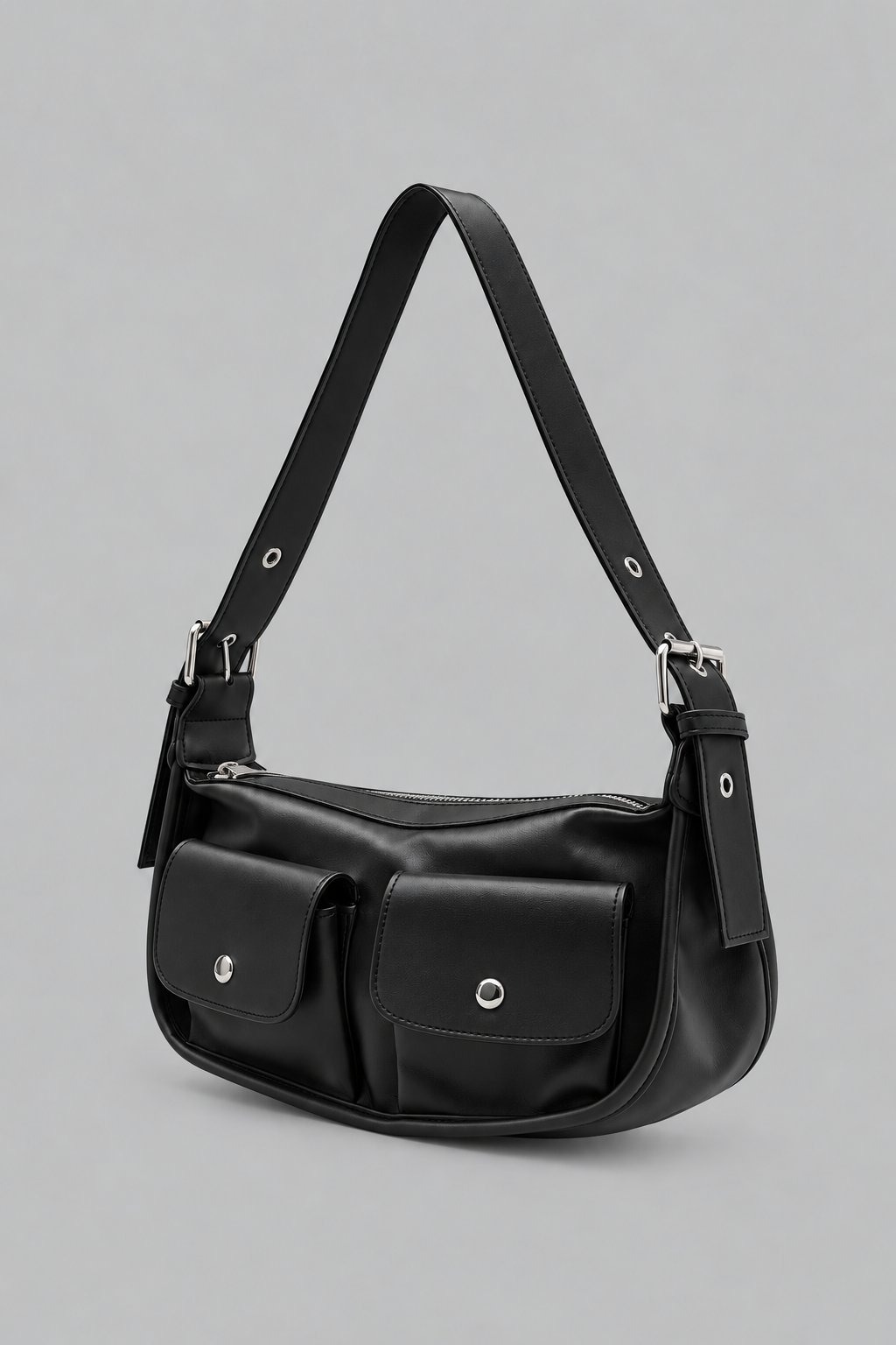 Sierra Vintage Baget Çanta Siyah
