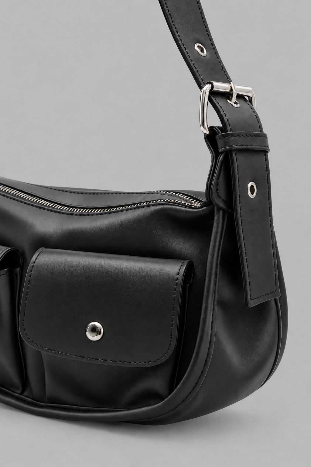 Sierra Vintage Baget Çanta Siyah