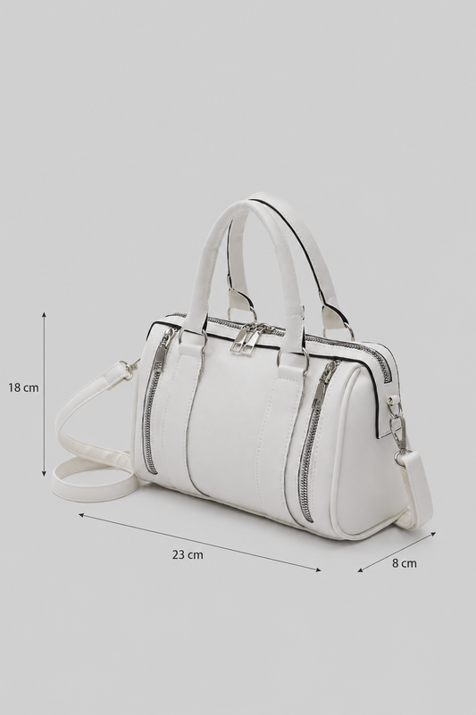 Bolso cruzado y de mano Vinte Cream