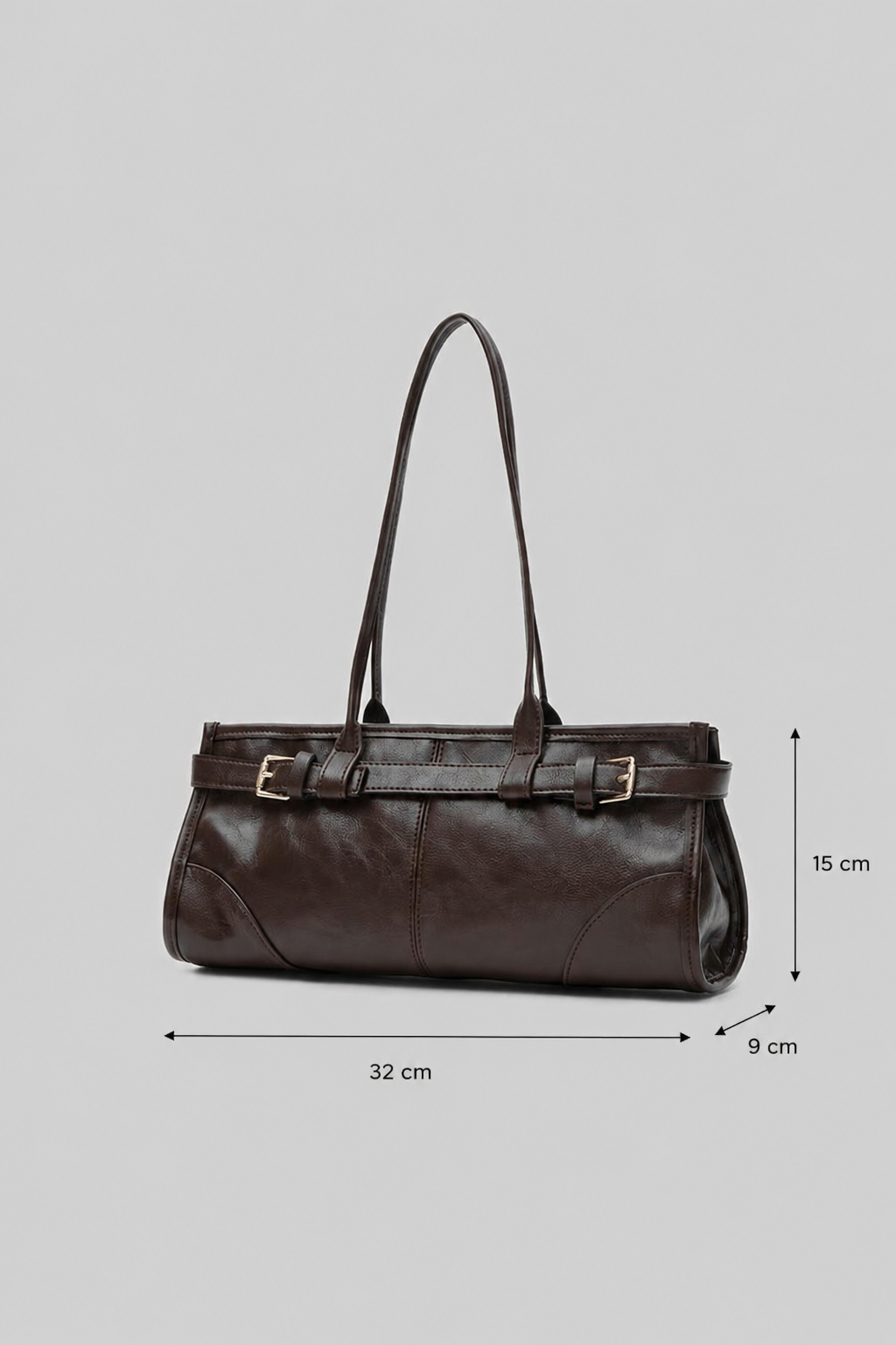 Any Vintage Baget Çanta Acı Kahve