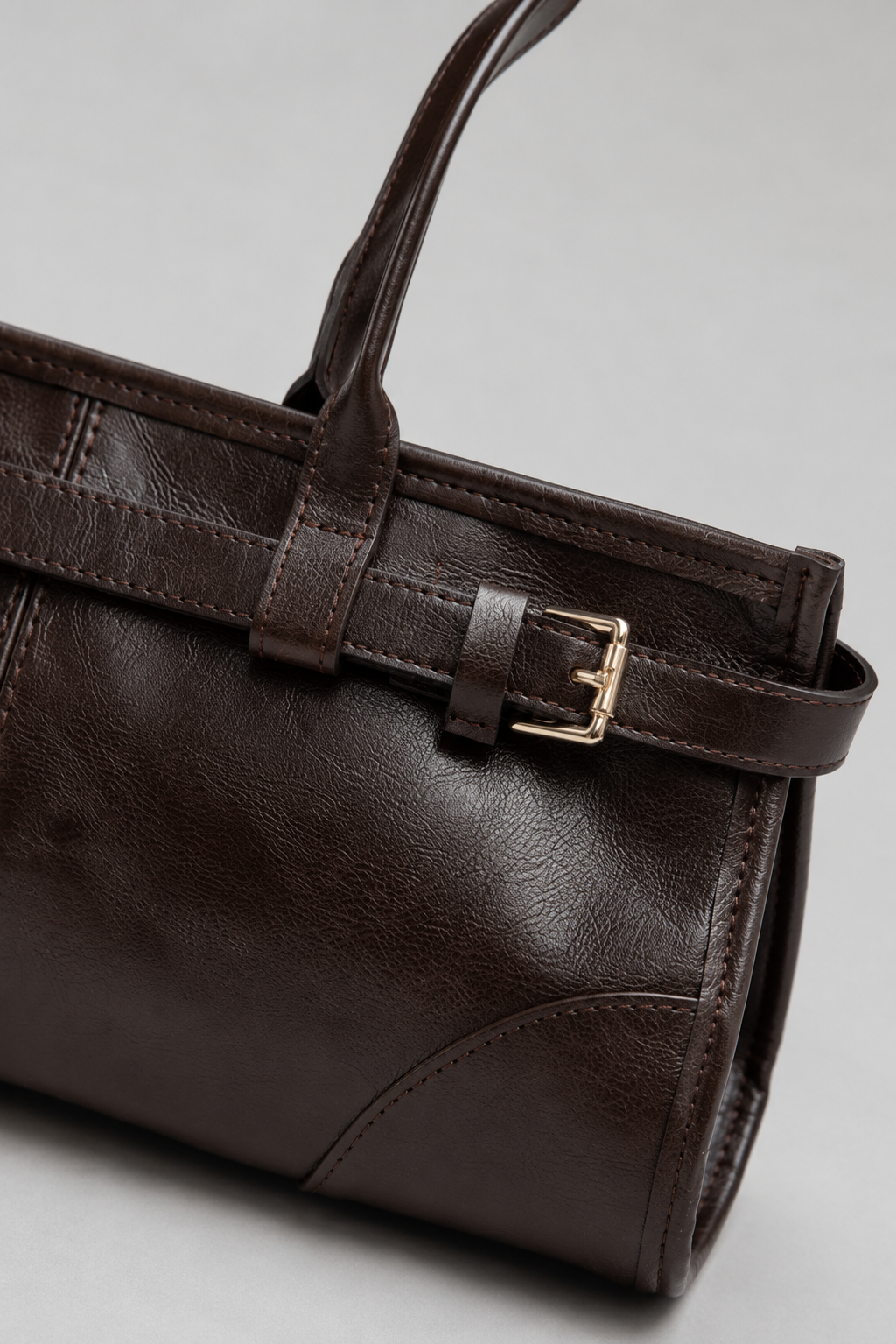 Any Vintage Baget Çanta Acı Kahve