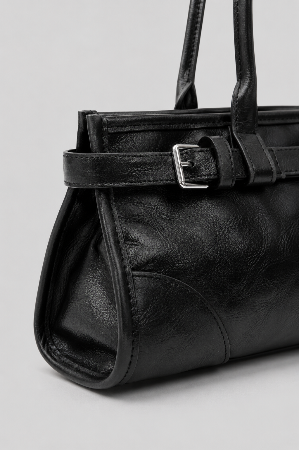 Any Vintage Baget Çanta Siyah