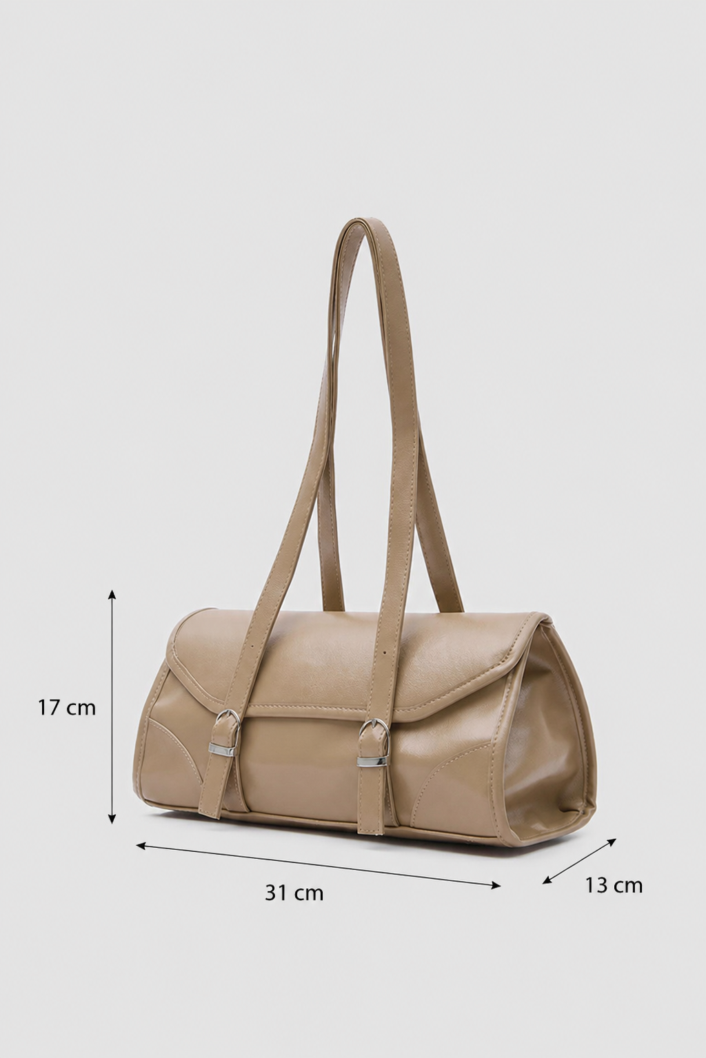 Lucia Vintage Baget Çanta Bej