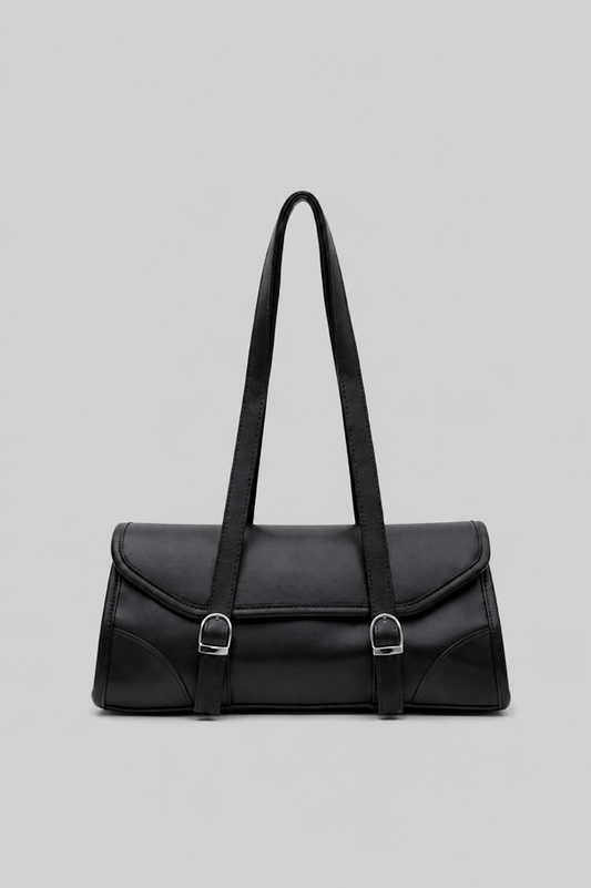 Lucia Vintage Baget Çanta Siyah