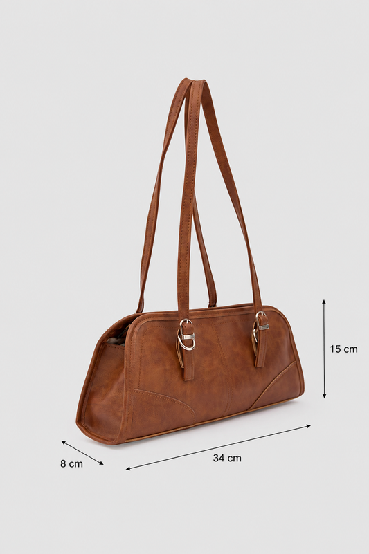 Bolso de baguette Vice en color tabaco