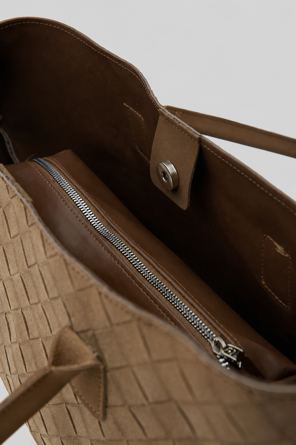 Velora Süet Shopper Omuz Çantası Taba