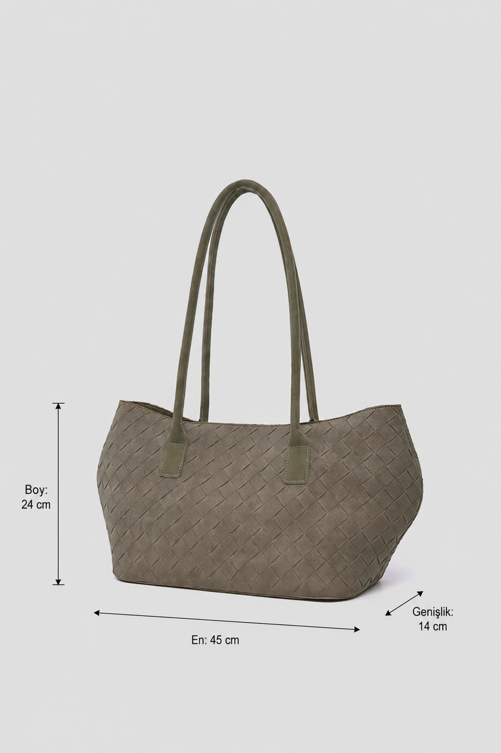 Velora Süet Shopper Omuz Çantası Vizon